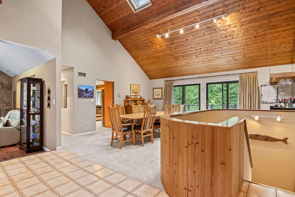 Dining room, Interior, Wooden Ceilings