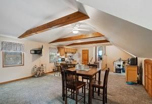 Dining room, Interior, Kitchen, Wooden Beams