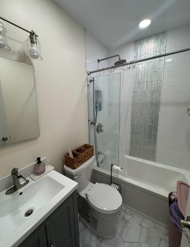 Bathroom, Glass Shower, Interior, Marble, Recessed Lighting