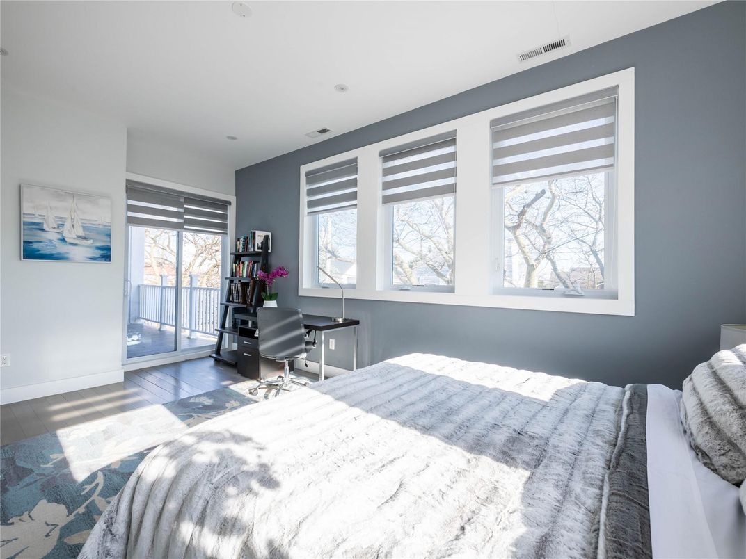 Bedroom, Home Office, Interior, Recessed Lighting, Wood Texture Flooring
