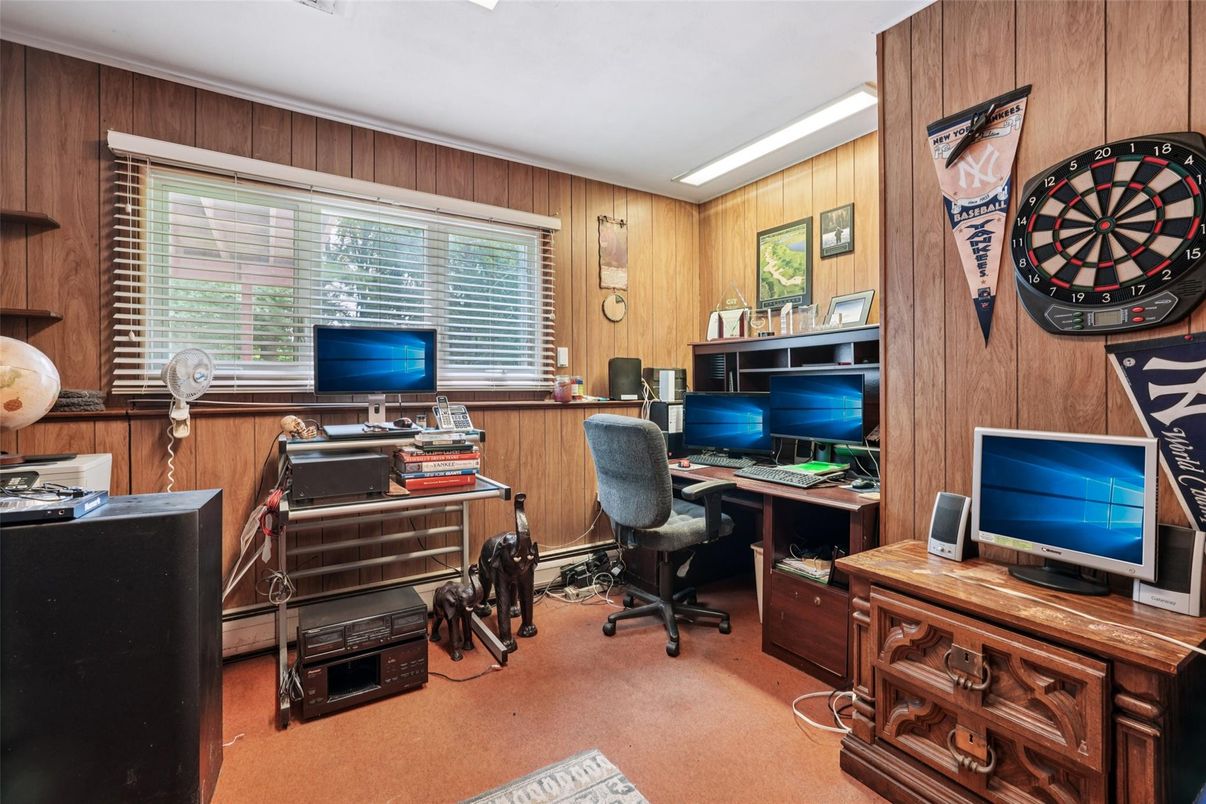 Home Office, Interior, Wooden Walls