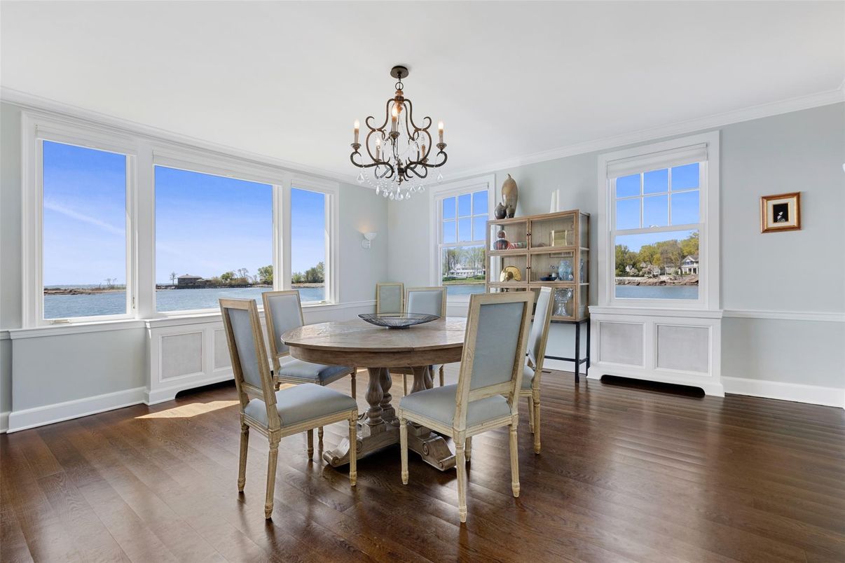 Chandelier, Dining room, Interior, Water, Wood Texture Flooring