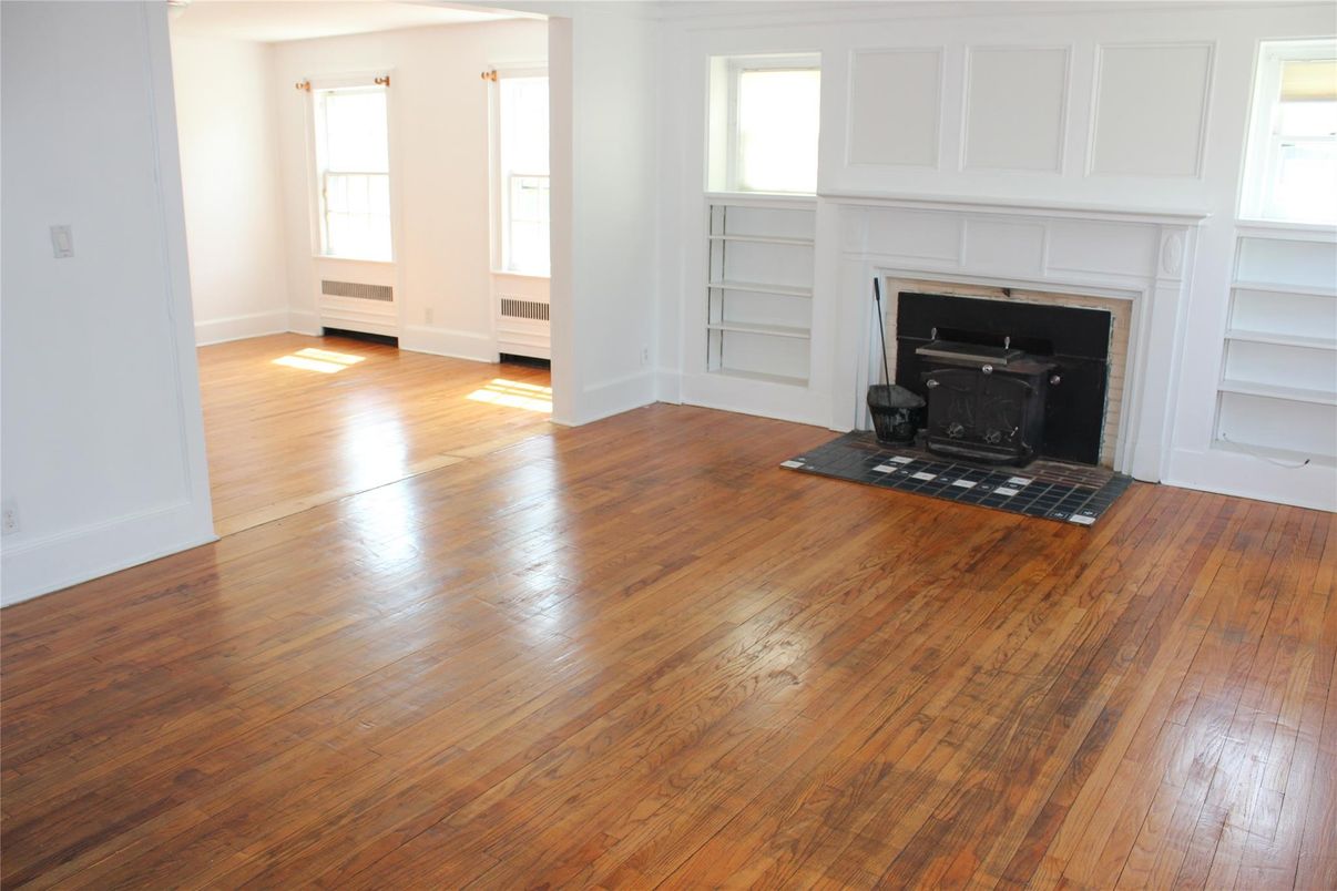 Empty room, Fireplace, Interior, Wood Texture Flooring