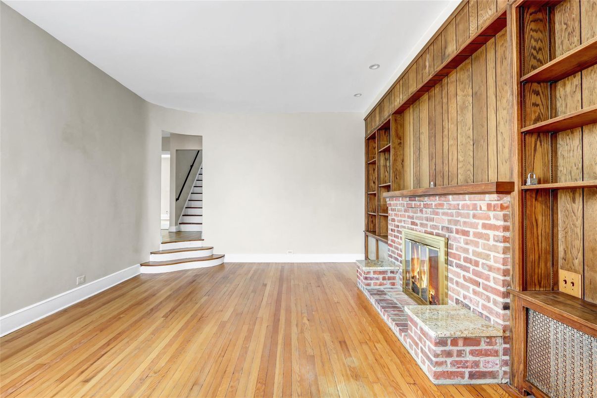 Fireplace, Interior, Stone Walls, Wood Texture Flooring, Wooden Walls