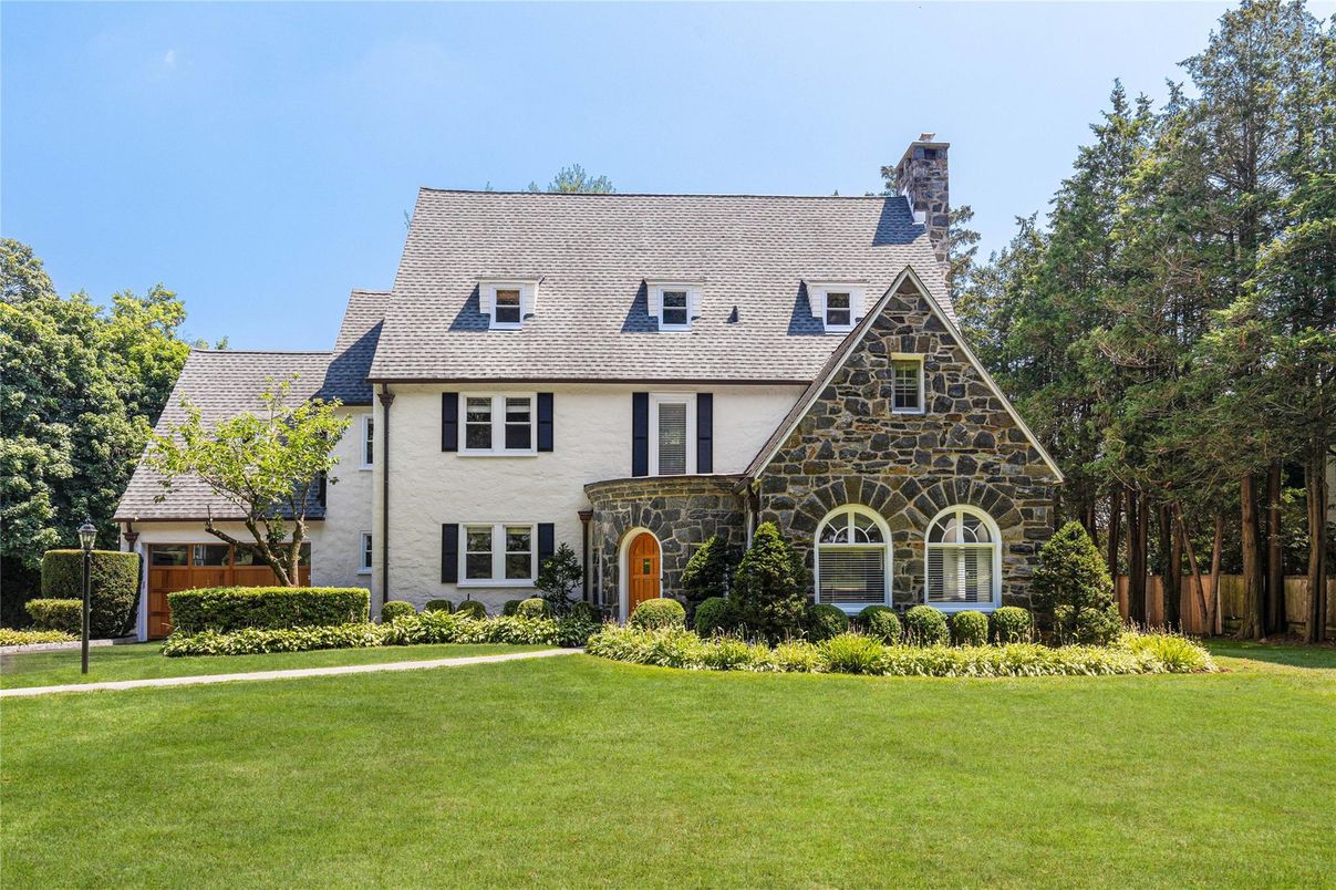 Attached, Backyard, Exterior, Facade, Tudor Revival