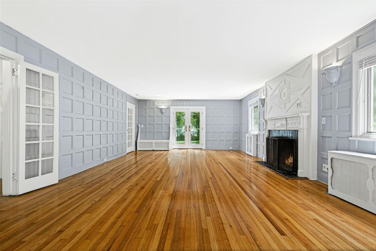 Empty room, Fireplace, Interior, Wood Texture Flooring