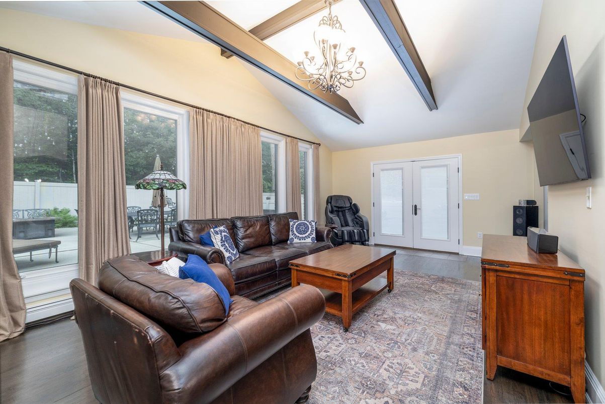 Chandelier, Interior, Living room, Wood Texture Flooring