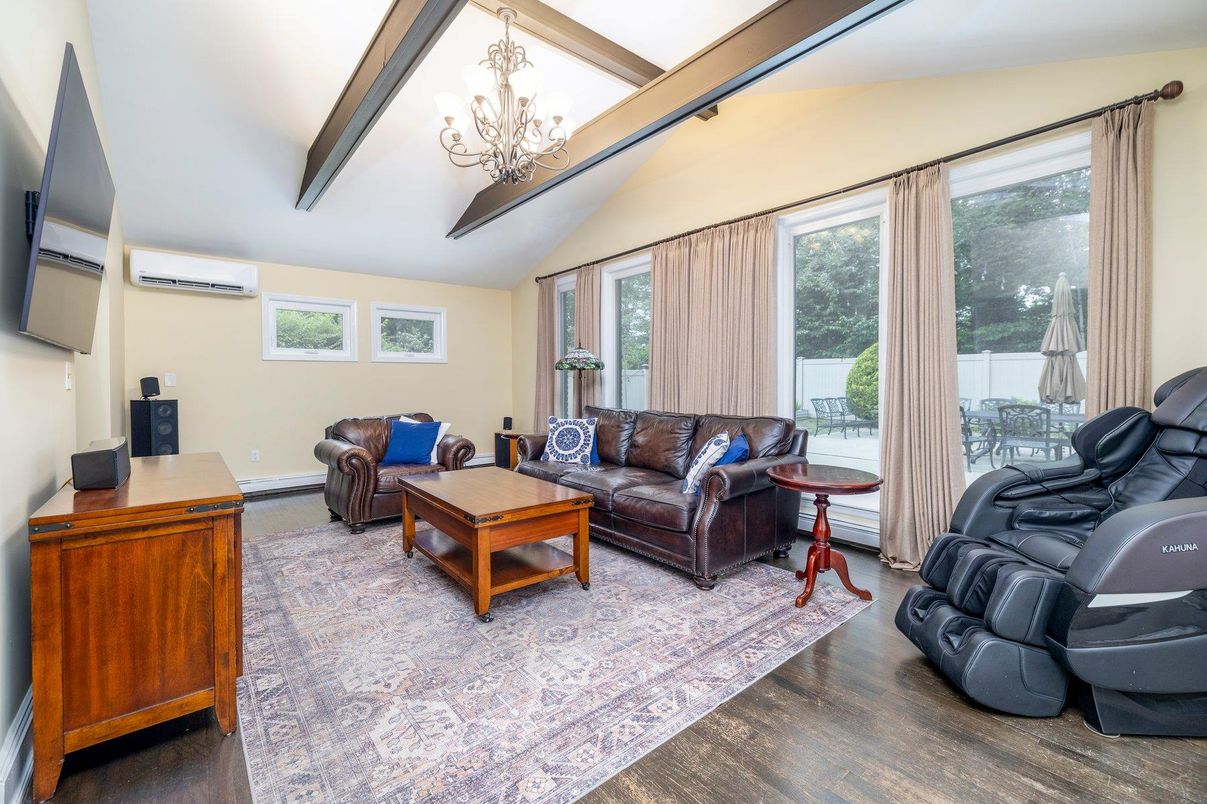 Chandelier, Interior, Living room, Wood Texture Flooring