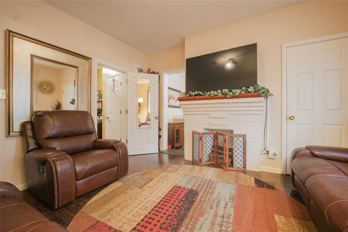 Fireplace, Interior, Wood Texture Flooring