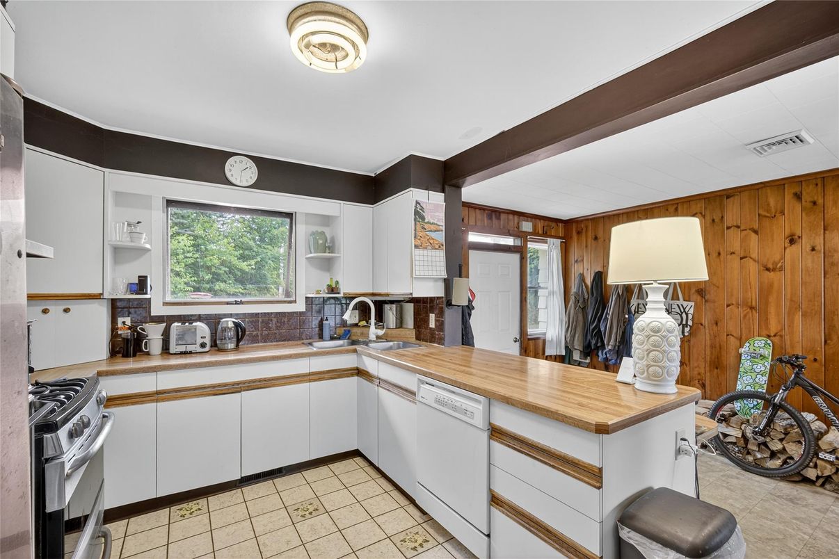 Interior, Kitchen, Wooden Walls