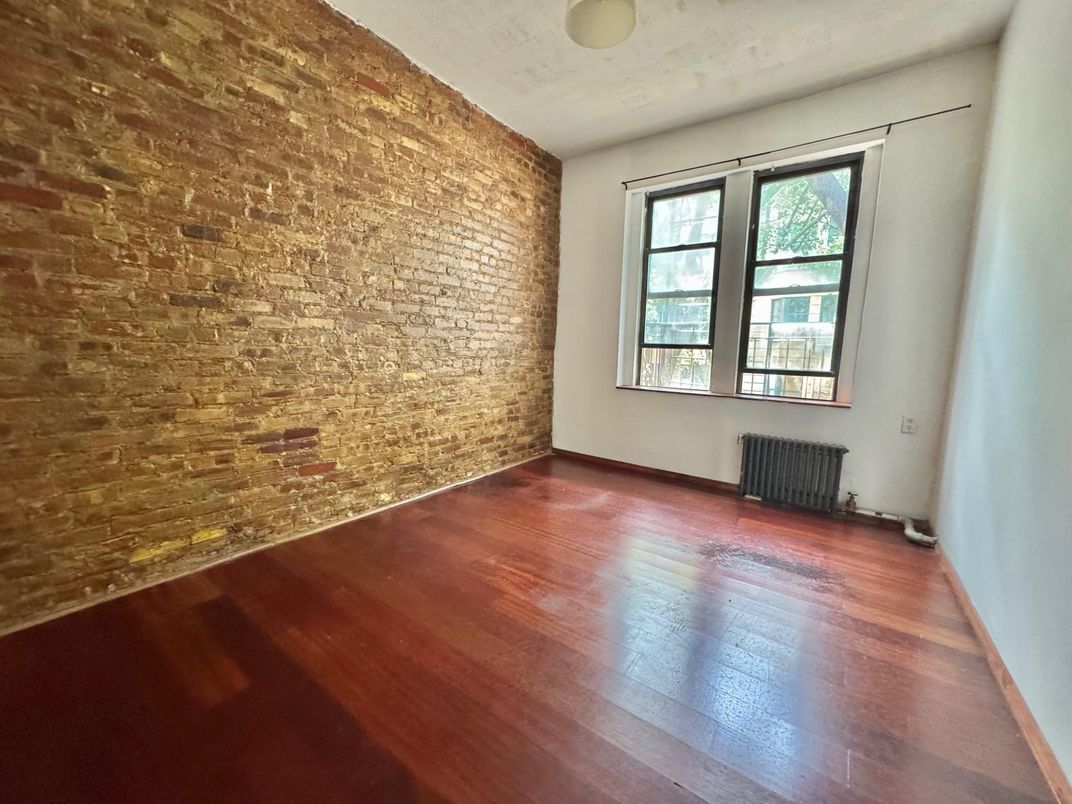 Empty room, Interior, Stone Walls, Wood Texture Flooring