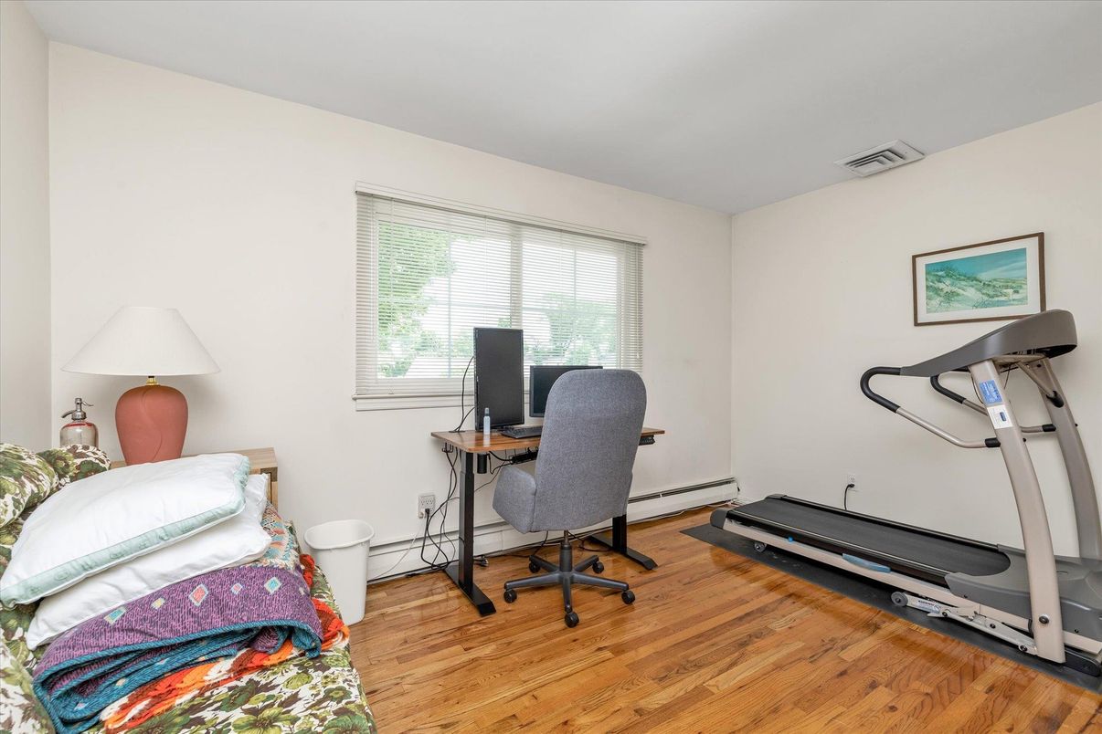 Bedroom, Fitness Equipment, Home Office, Interior, Wood Texture Flooring