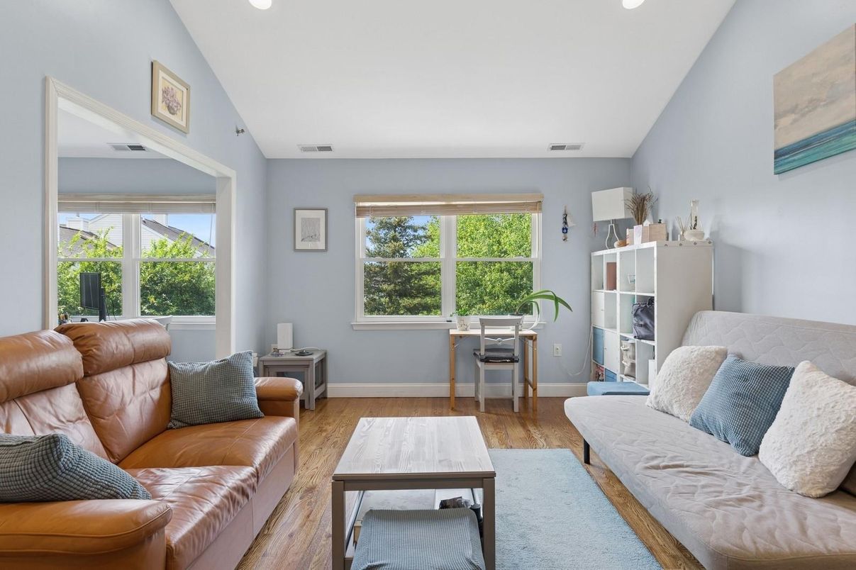 Home Office, Interior, Living room, Recessed Lighting, Wood Texture Flooring