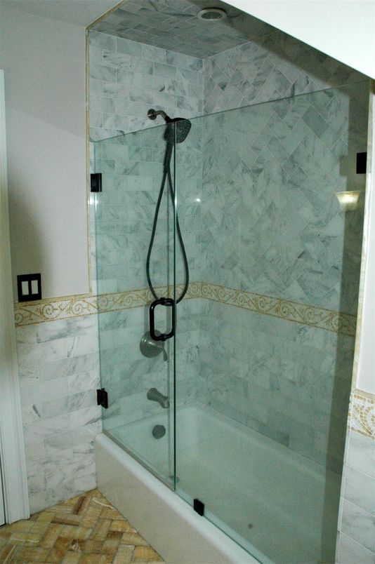 Bathroom, Glass Shower, Interior, Marble Walls