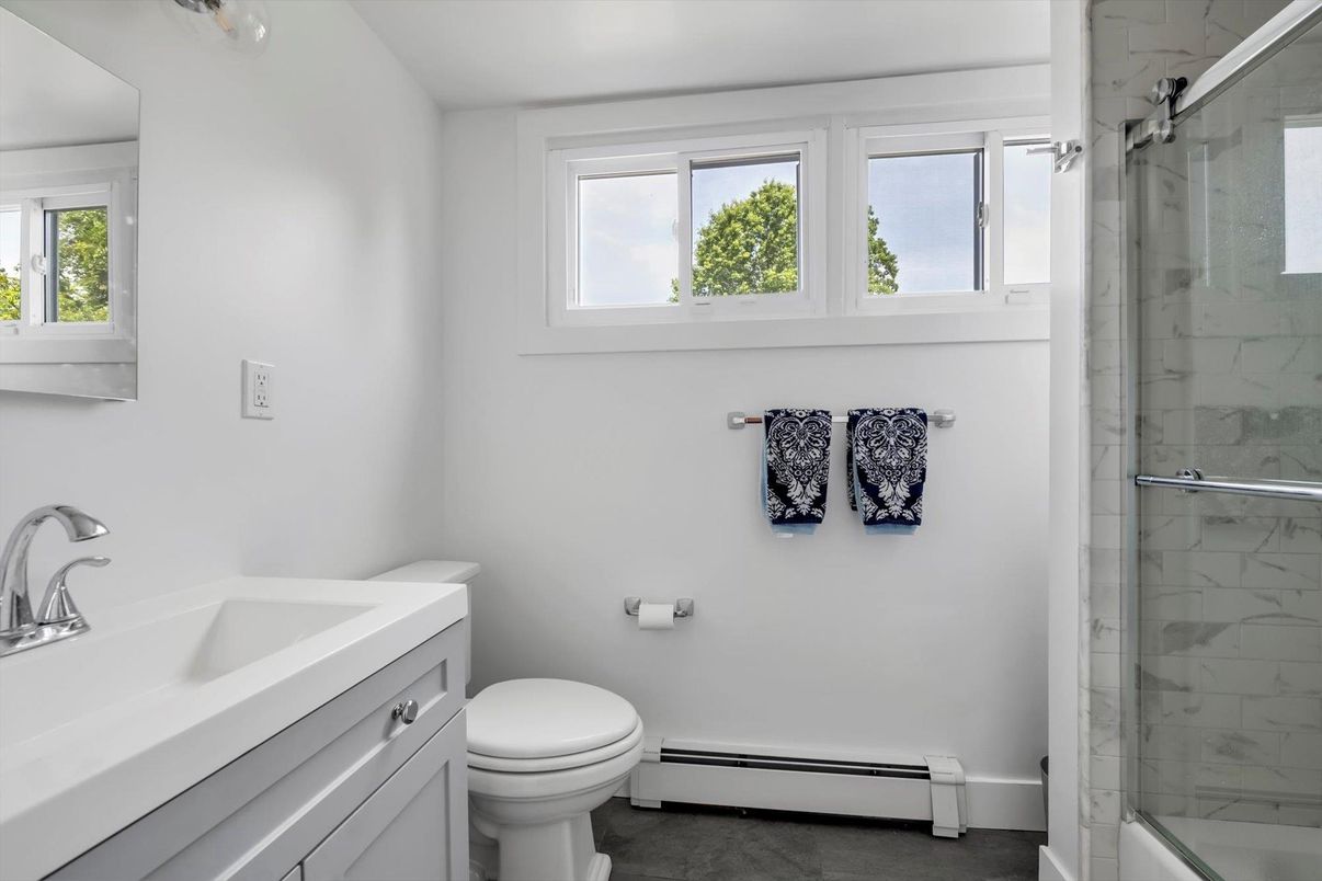 Bathroom, Glass Shower, Interior, Marble Walls