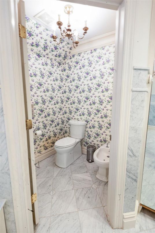 Bathroom, Chandelier, Interior, Marble, Marble Walls