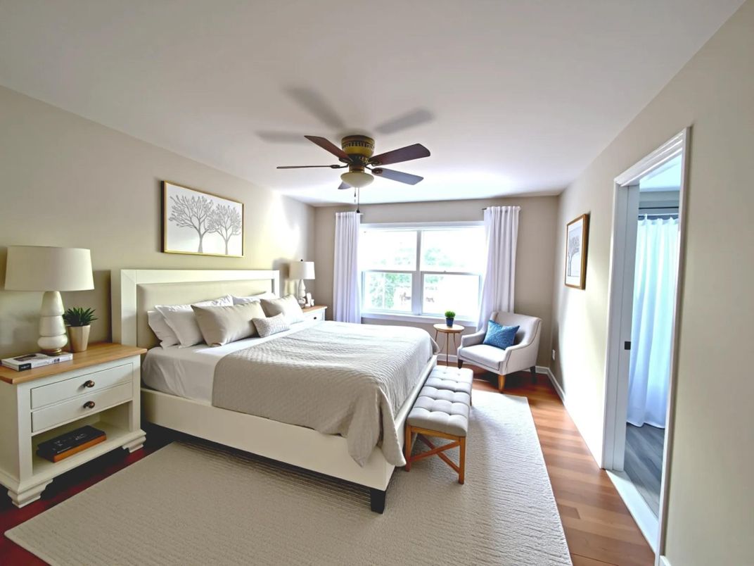 Bedroom, Interior, Wood Texture Flooring