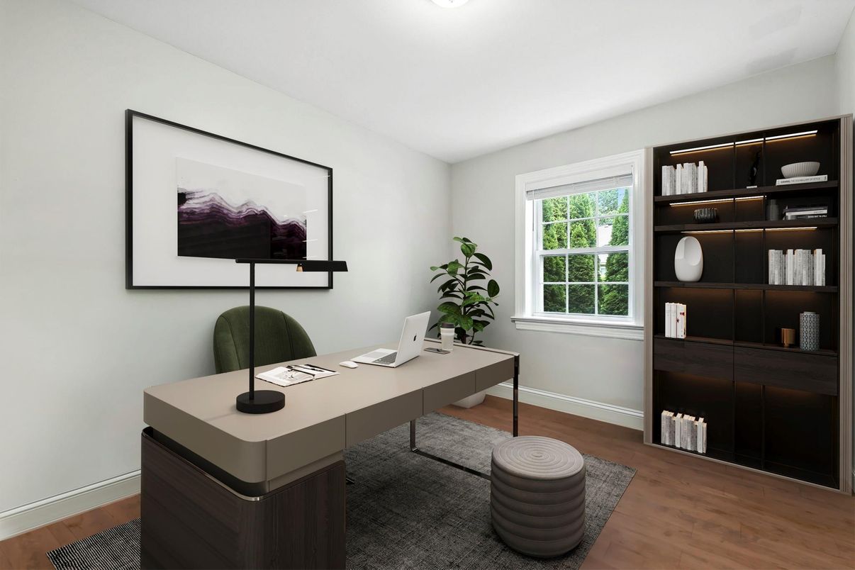 Home Office, Interior, Wood Texture Flooring