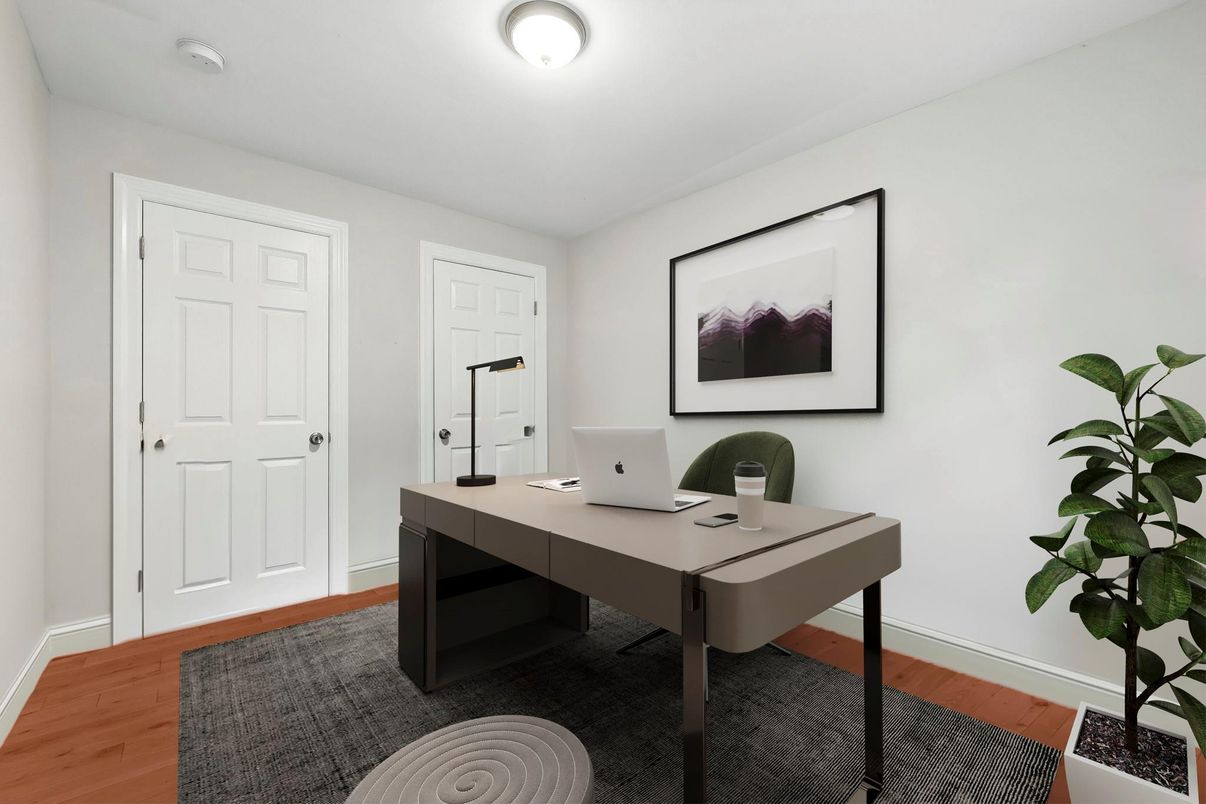 Home Office, Interior, Wood Texture Flooring