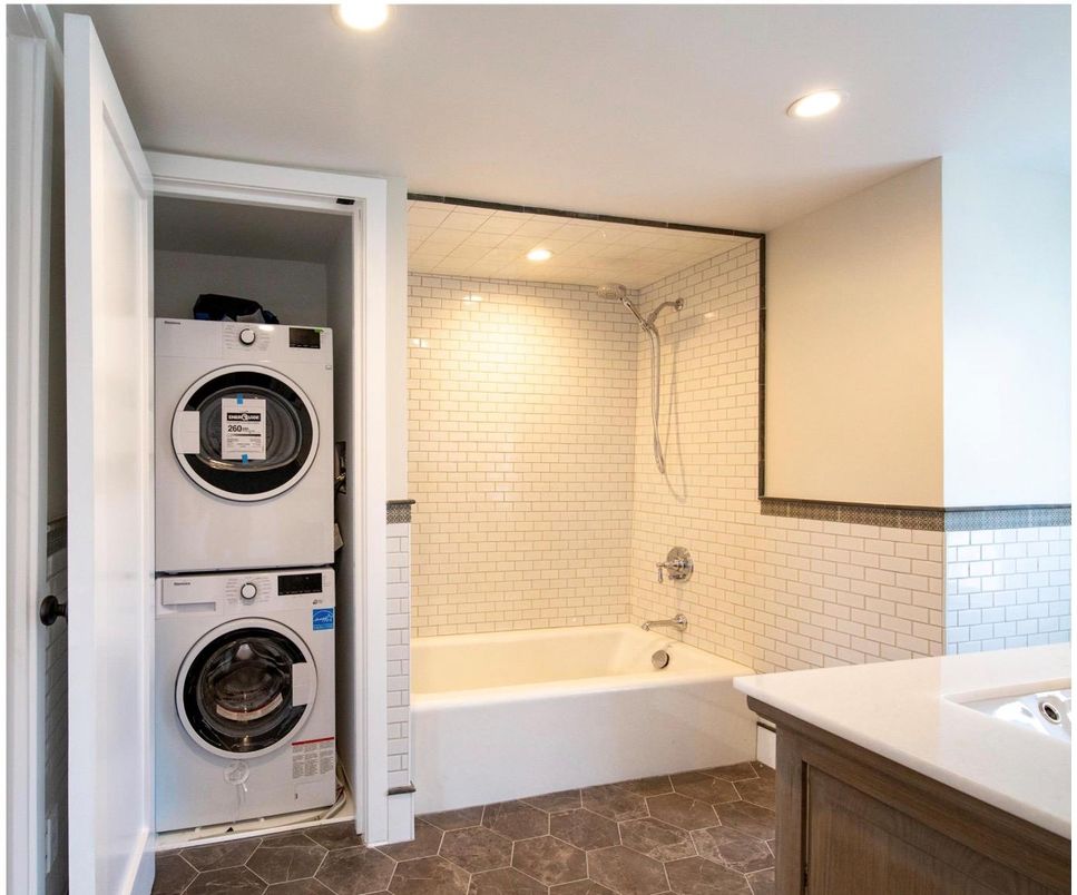 Bathroom, Interior, Recessed Lighting, Utility Closets, Washer