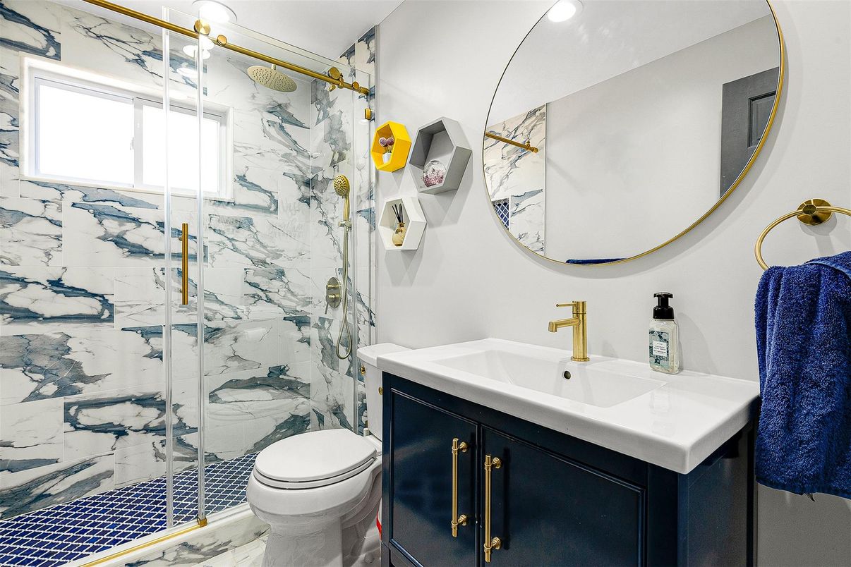 Bathroom, Glass Shower, Interior, Marble, Marble Walls