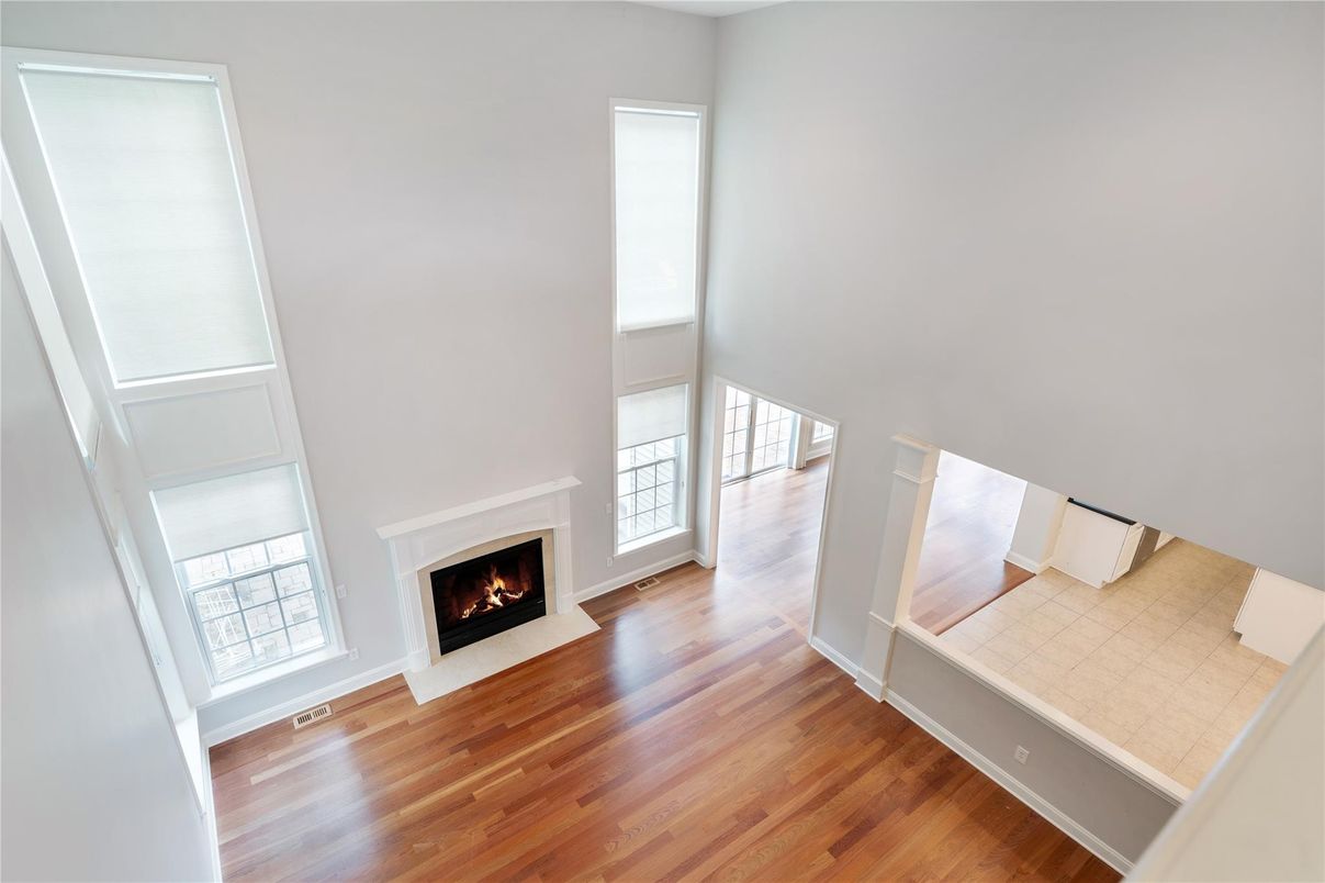 Empty room, Fireplace, Interior, Wood Texture Flooring