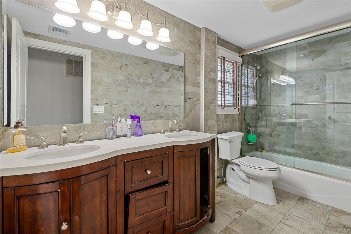 Bathroom, Dual Sink Vanities, Glass Shower, Interior