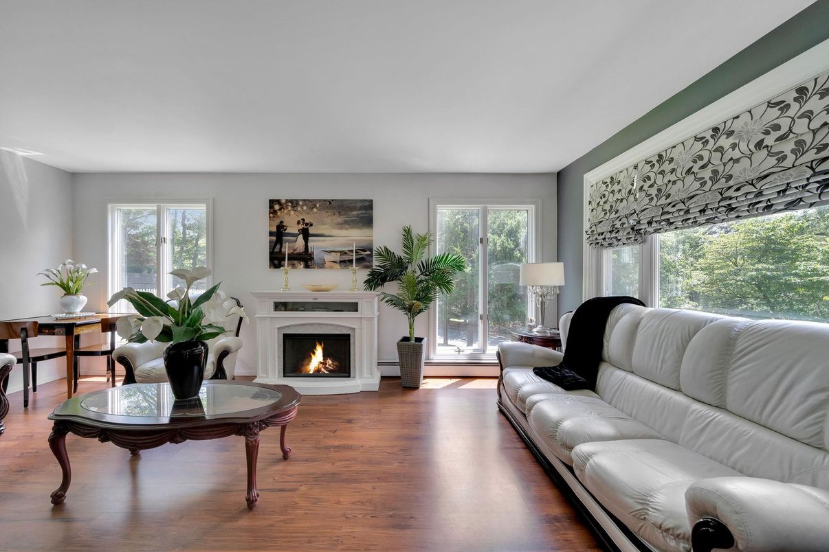Fireplace, Interior, Living room, Wood Texture Flooring