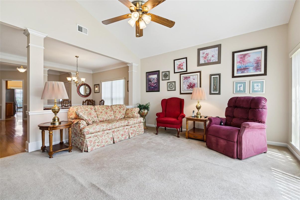Chandelier, Interior, Living room, Pendant Lights, Wood Texture Flooring