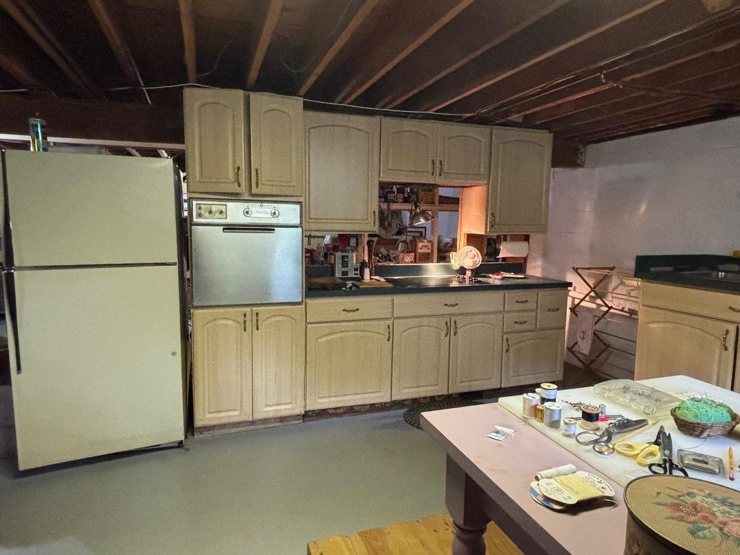 Interior, Kitchen, Wood Texture Flooring