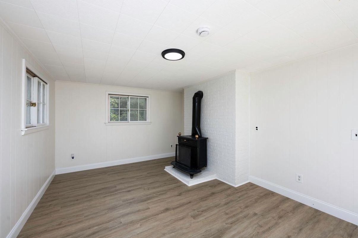 Empty room, Fireplace, Interior, Wood Texture Flooring