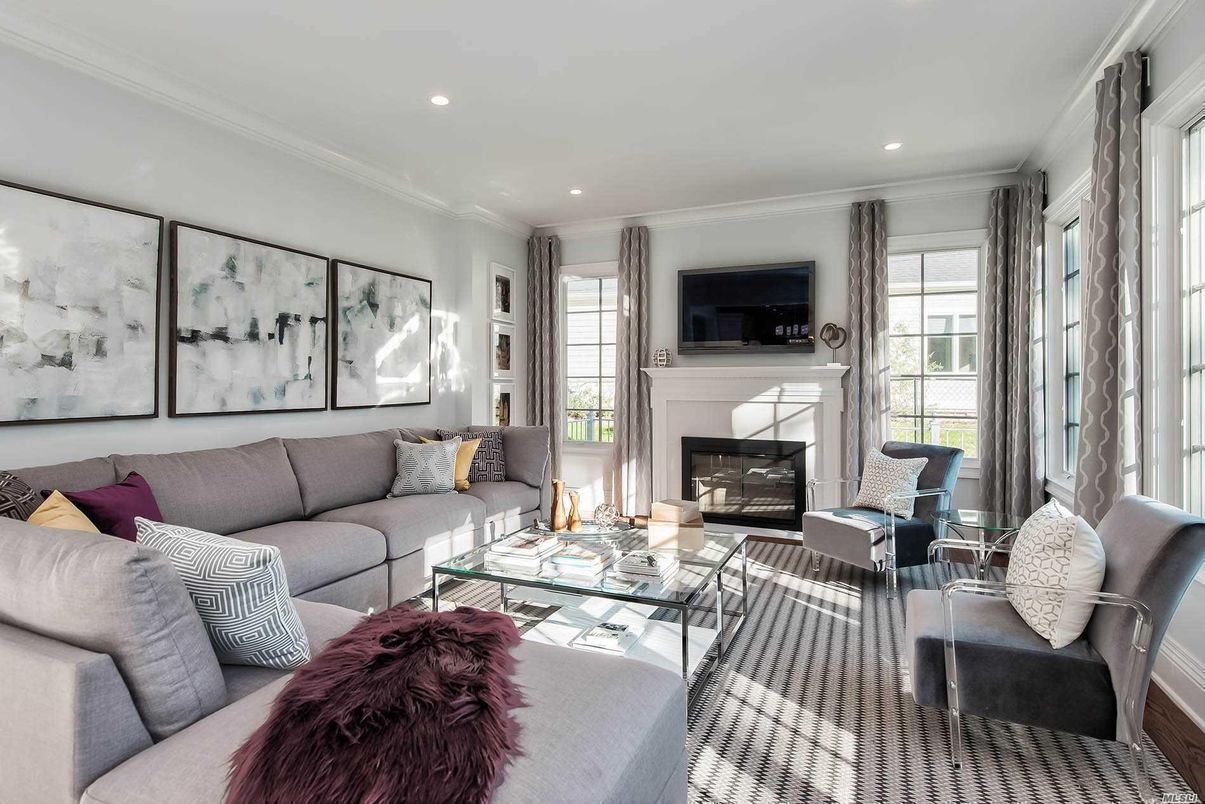 Fireplace, Interior, Living room, Recessed Lighting
