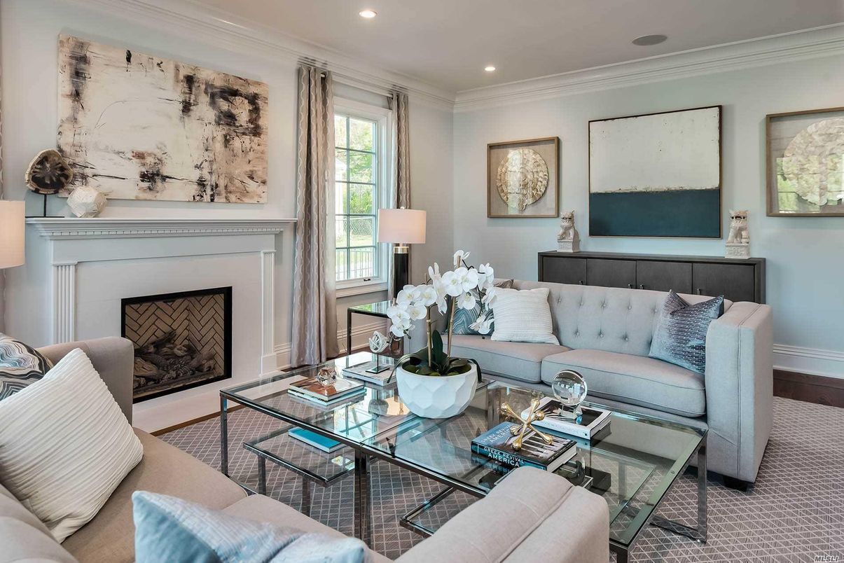 Fireplace, Interior, Living room, Recessed Lighting
