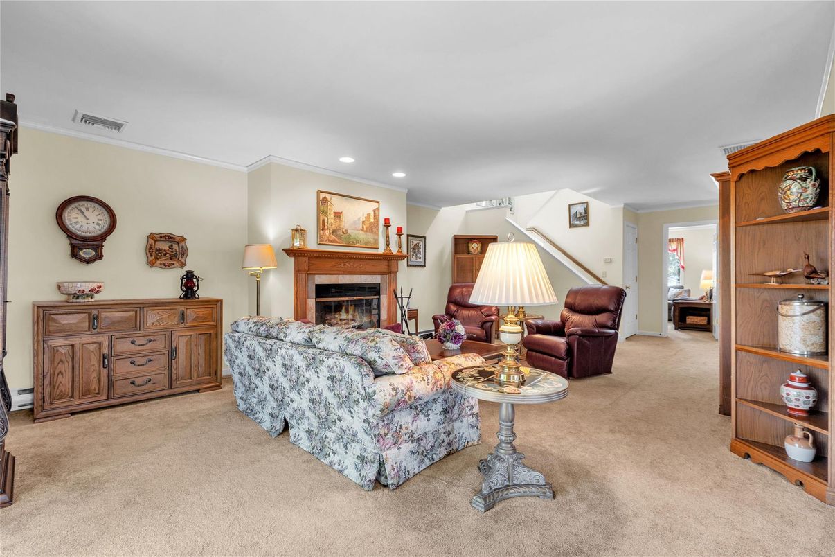 Fireplace, Interior, Living room, Recessed Lighting