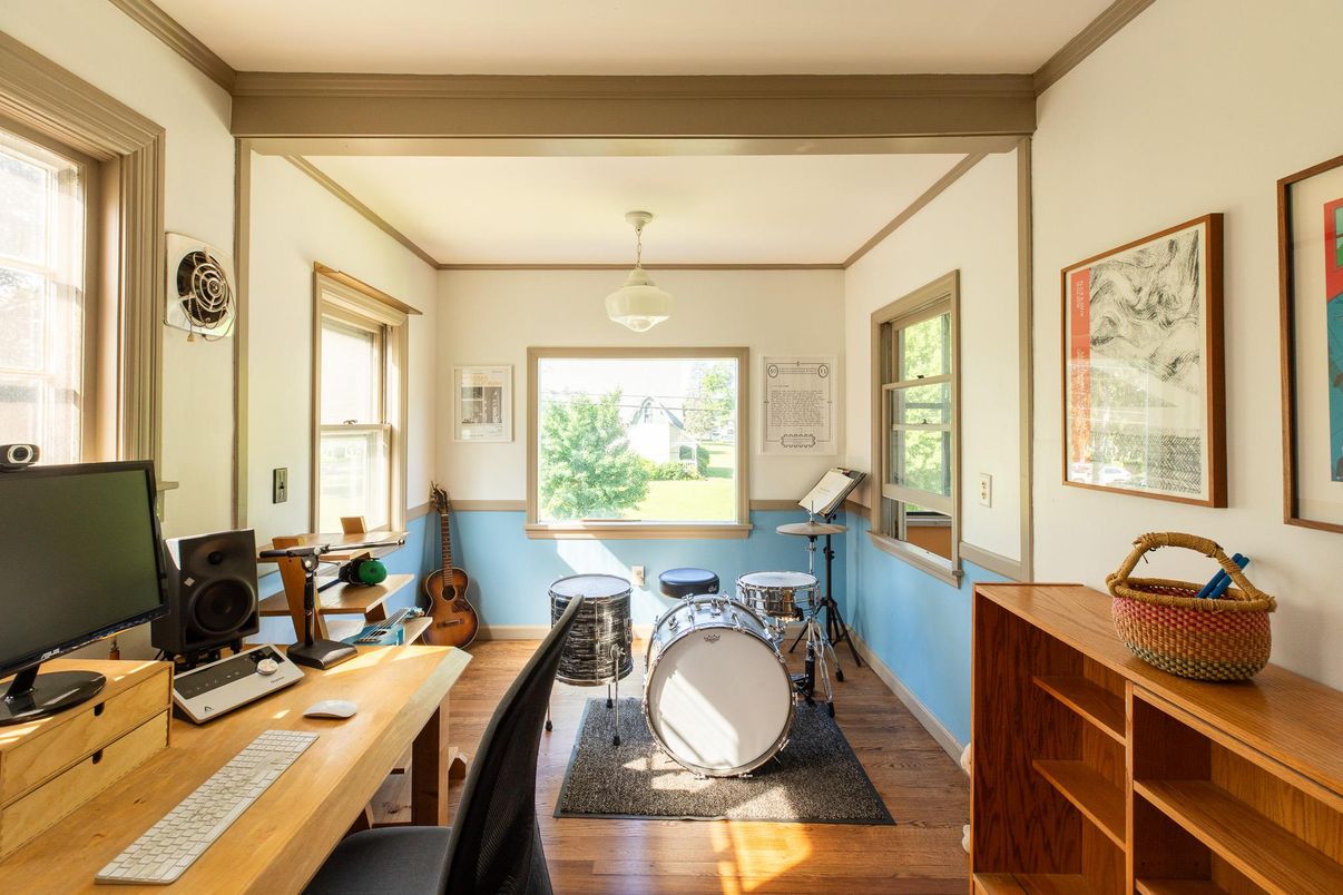 Home Office, Interior, Wood Texture Flooring