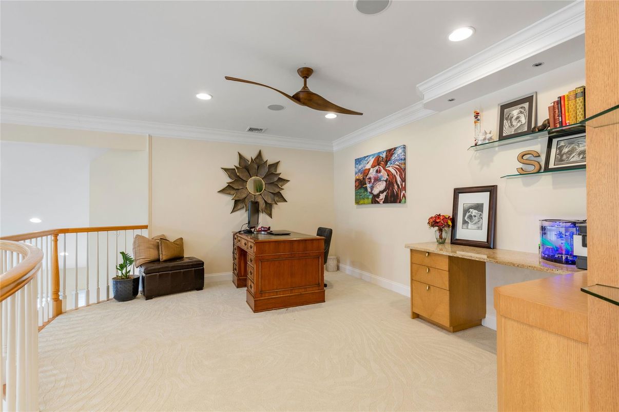 Home Office, Interior, Recessed Lighting