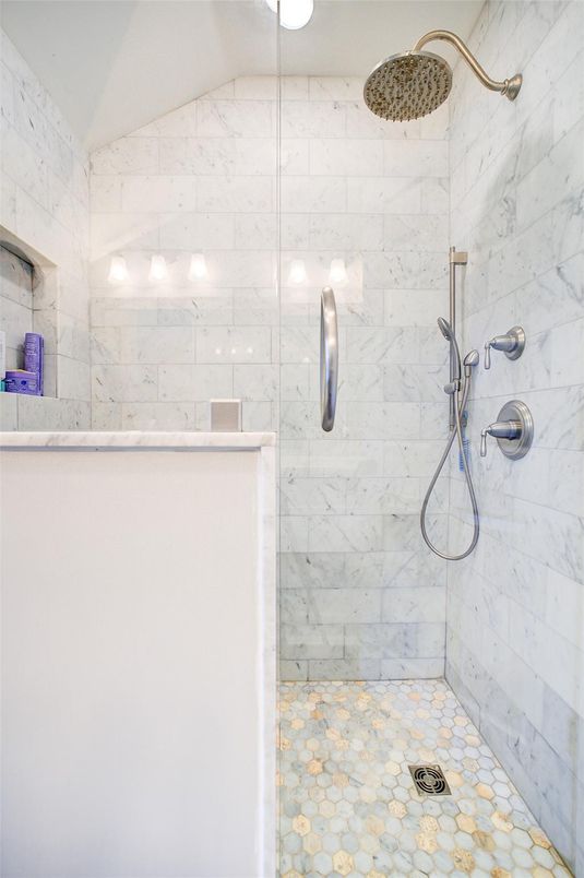 Bathroom, Glass Shower, Interior, Marble Walls