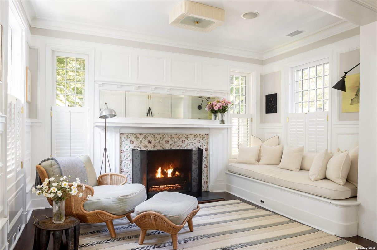 Fireplace, Interior, Wood Texture Flooring