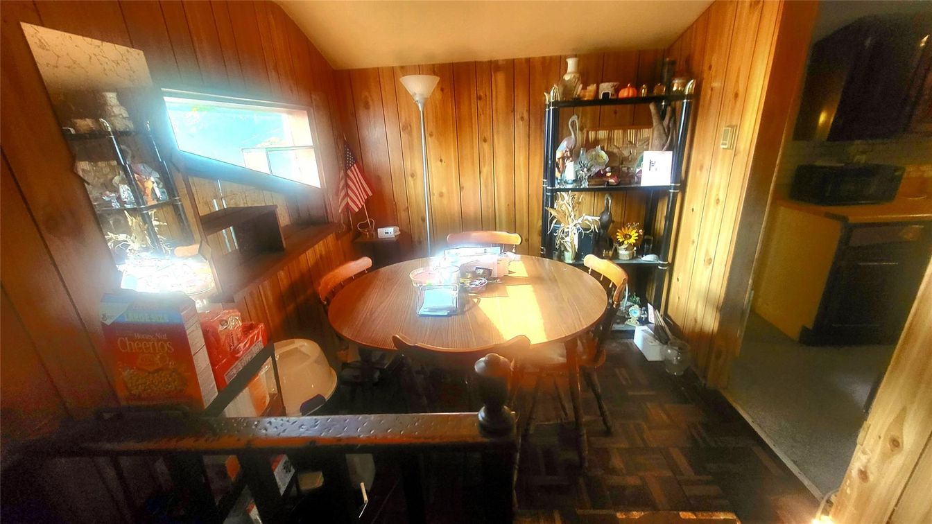 Dining room, Interior, Wood Texture Flooring, Wooden Walls
