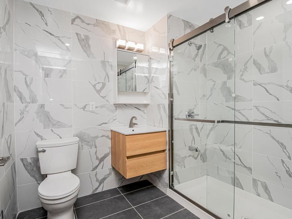Bathroom, Glass Shower, Interior, Marble Walls