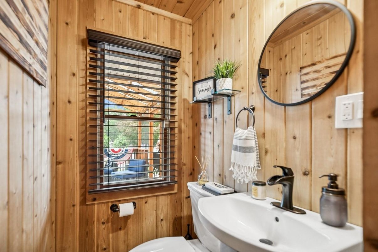 Bathroom, Interior, Wooden Walls