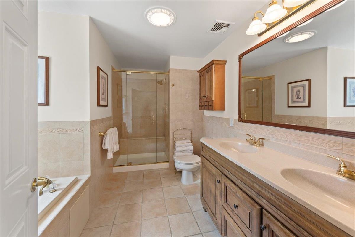 Bathroom, Dual Sink Vanities, Glass Shower, Interior