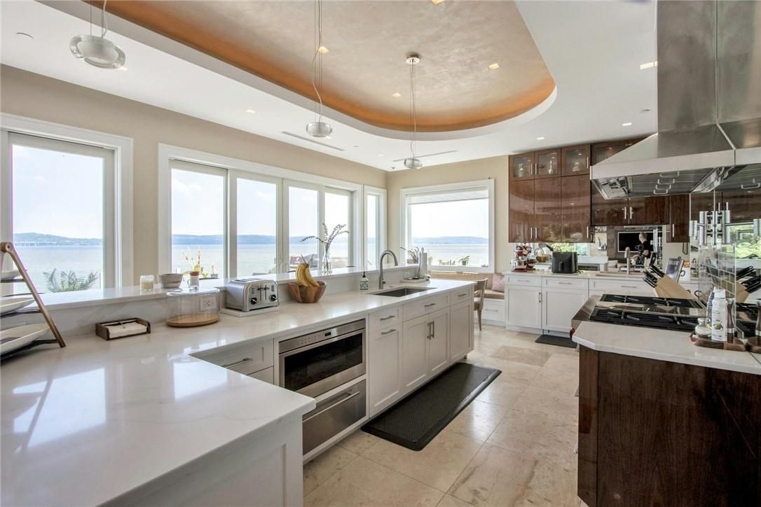 Interior, Kitchen, Pendant Lights, Recessed Lighting, Stainless Steel Appliances, Water