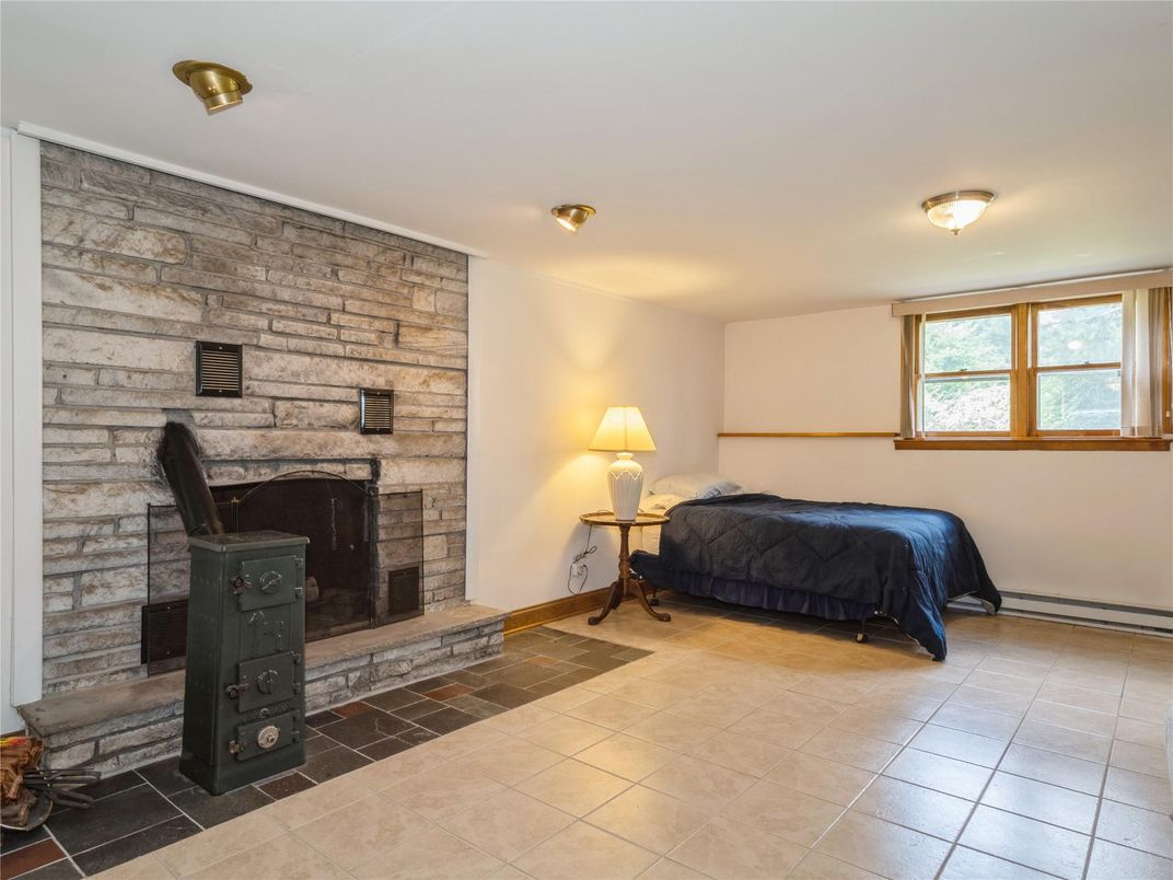 Bedroom, Fireplace, Interior, Stone Walls