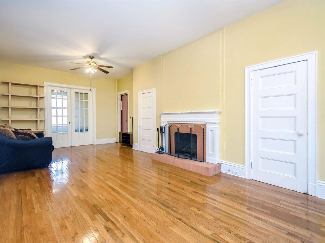 Empty room, Fireplace, Interior, Wood Texture Flooring