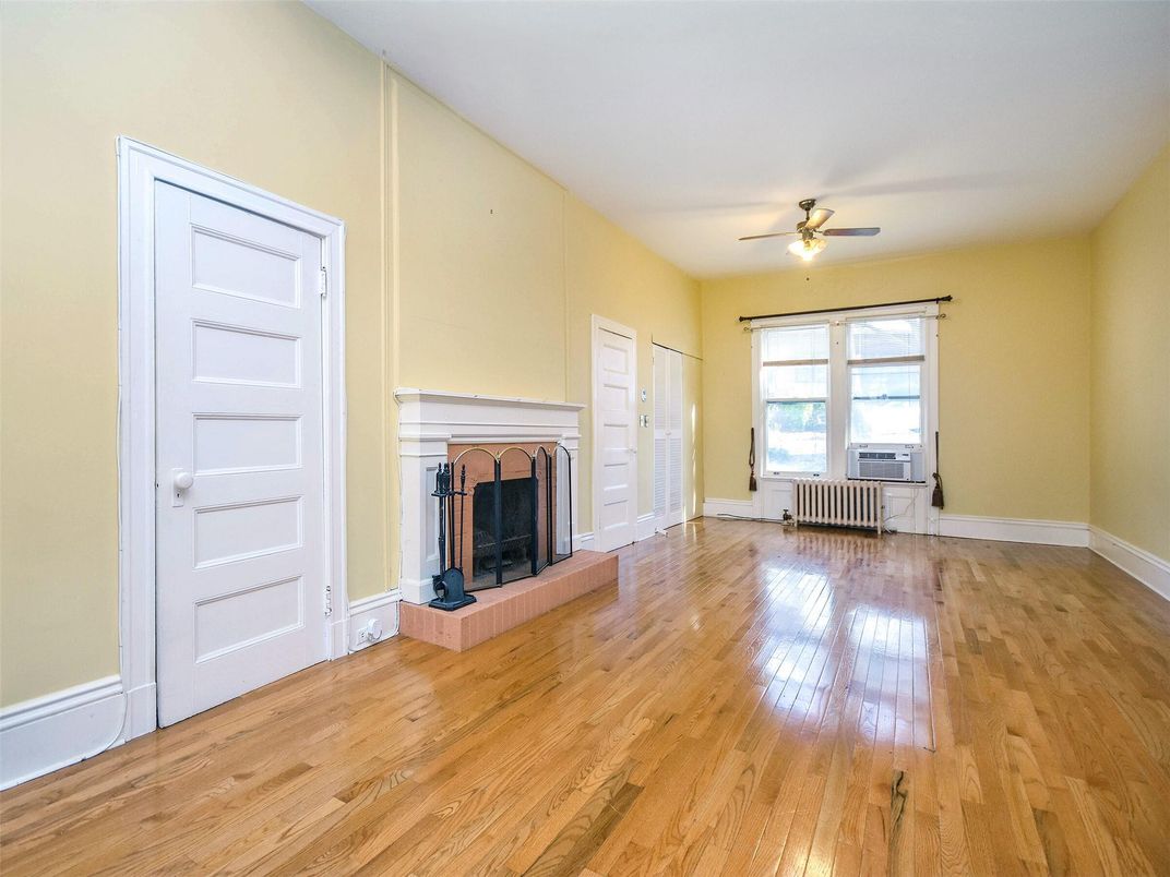 Empty room, Fireplace, Interior, Wood Texture Flooring