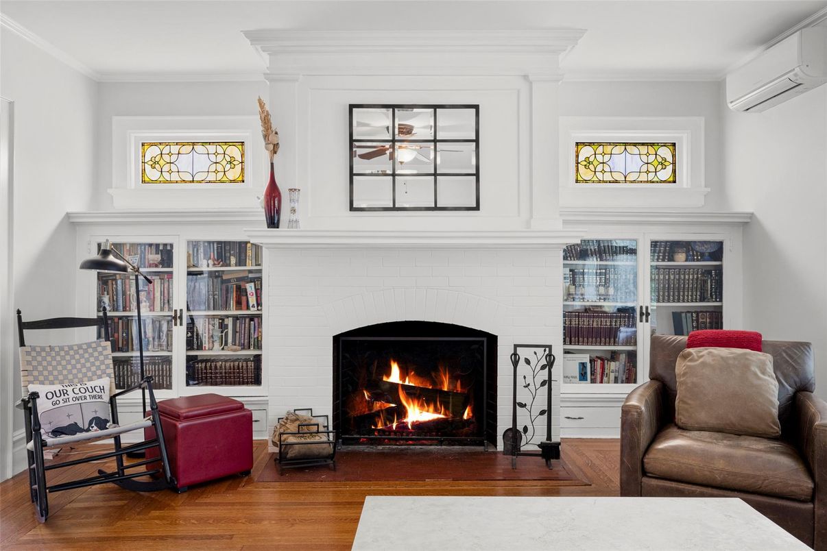 Fireplace, Interior, Wood Texture Flooring