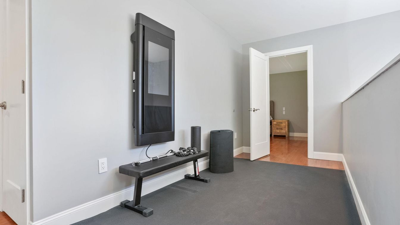 Fitness Equipment, Interior, Wood Texture Flooring