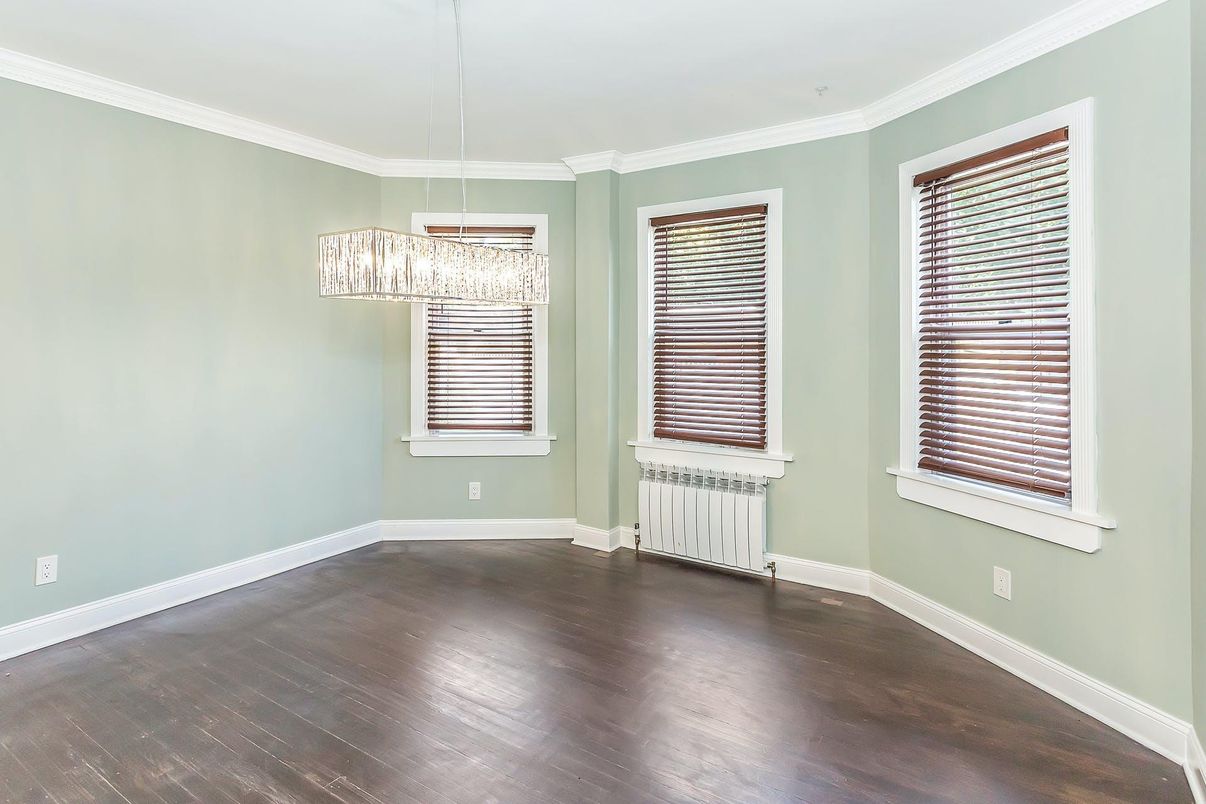 Chandelier, Empty room, Interior, Pendant Lights, Wood Texture Flooring
