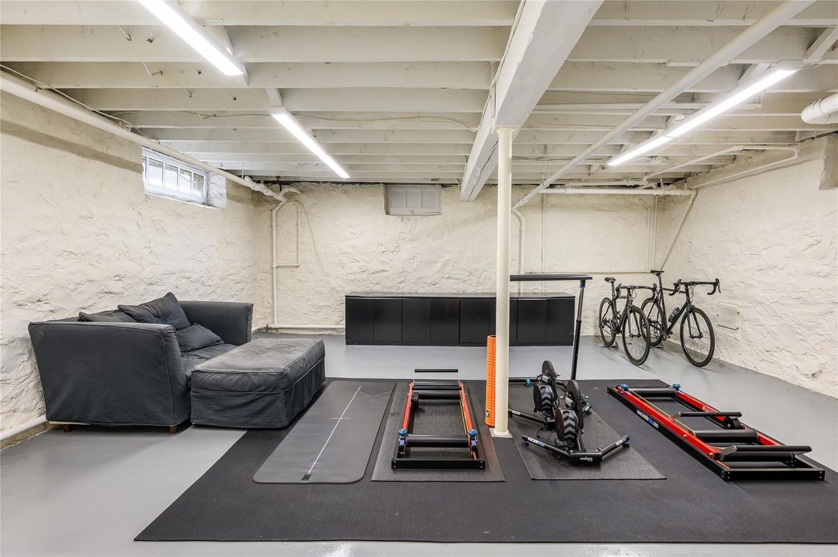 Fitness Equipment, Interior, Stone Walls